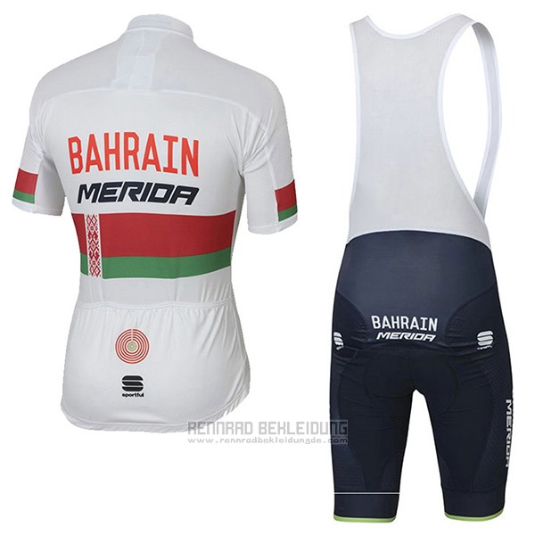 2017 Fahrradbekleidung Bahrain Merida Champion Bielorusso Trikot Kurzarm und Tragerhose